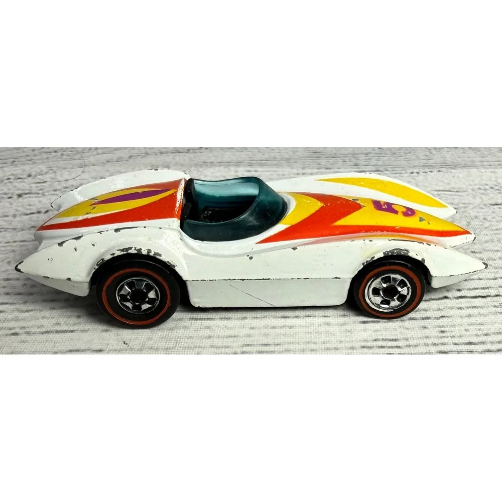1976 Hot Wheels Second Wind Flying Colors White Redline Diecast‎ Hong Kong